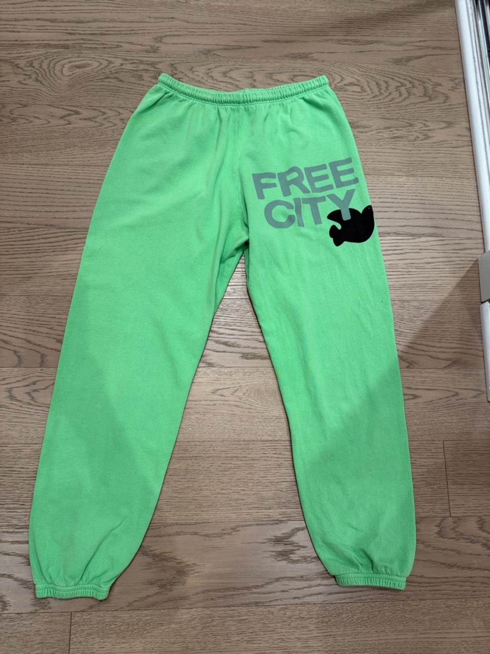 freecity Lime Green Graphic Joggers
